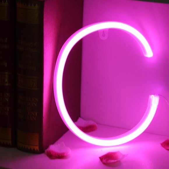 Light Up Letters Neon Signs, Pink A-Z - Picture 6 of 8